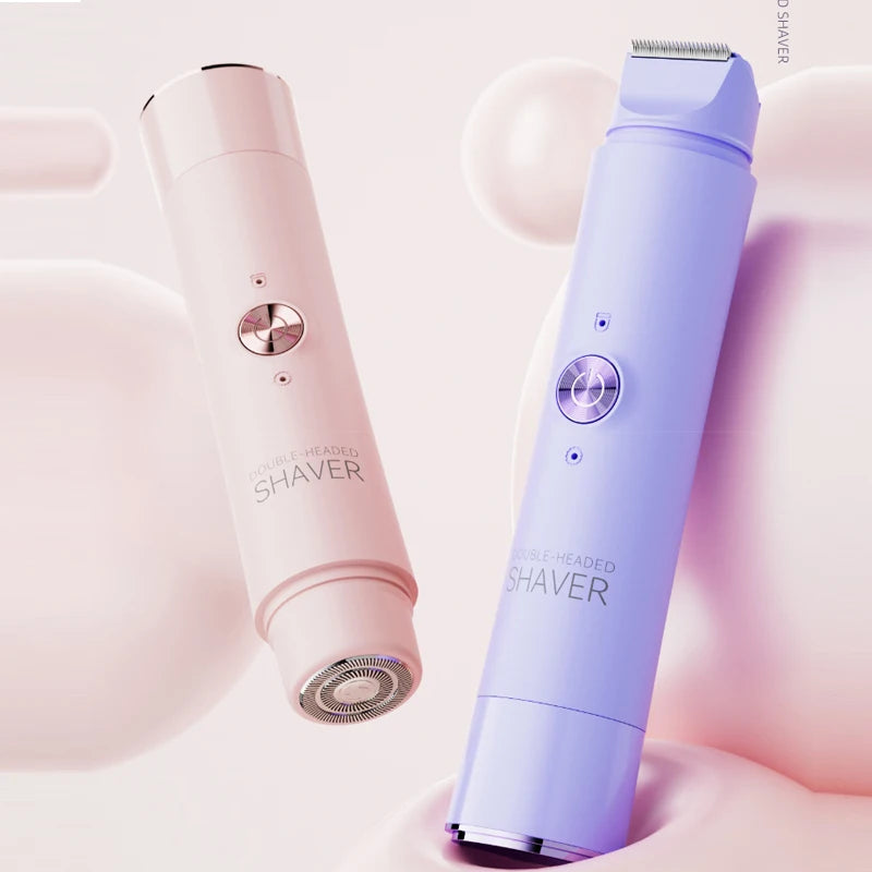 Depiladora Elétrica Feminina 2 em 1 – Suave, Sem Fios e Resistente à Água