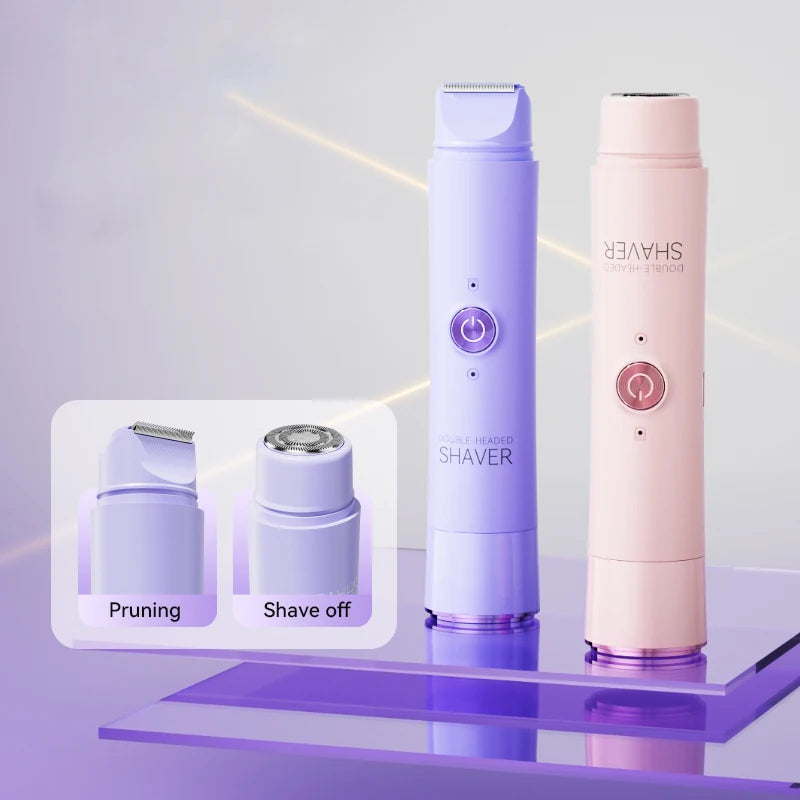 Depiladora Elétrica Feminina 2 em 1 – Suave, Sem Fios e Resistente à Água