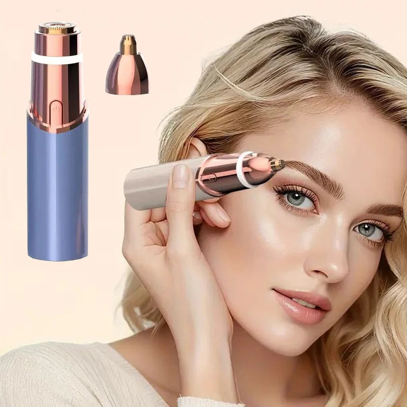 Depilador de Precisão Premium 3 em 1 – Kit de Beleza Facial Sem Dor & Recarregável